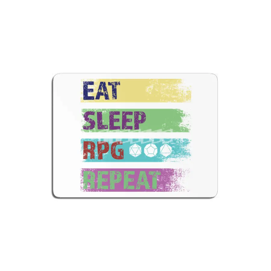 RPG - Eat Sleep RPG Repeat Geeky Gamer MDF Tablo