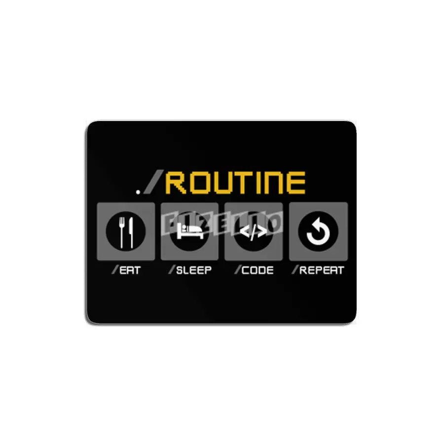 Programmer Routine Eat Sleep Code Repeat MDF Tablo