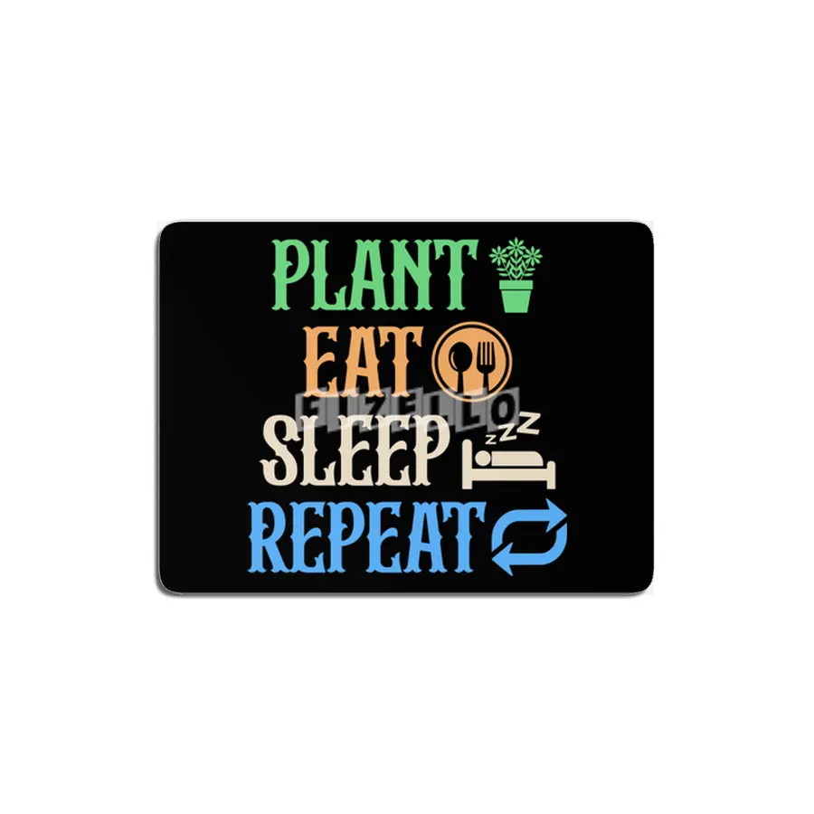Plant Eat Sleep Repeat Gardener Life T-shirt MDF Tablo