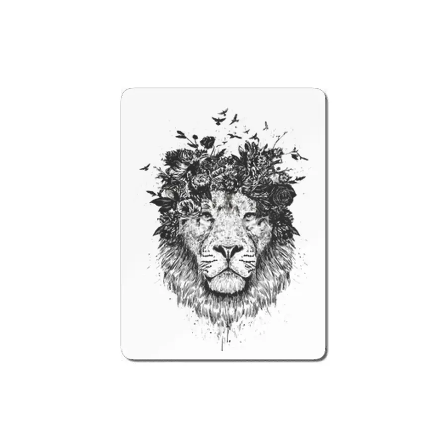 Floral lion MDF Tablo