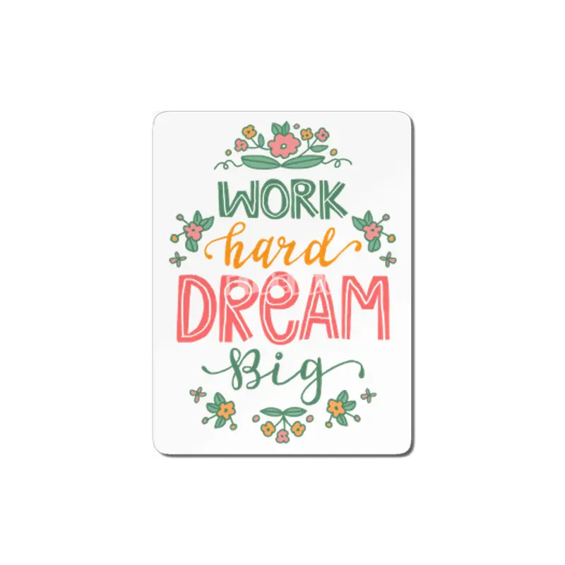 Motivational Work Hard Dream Big Lettering MDF Tablo