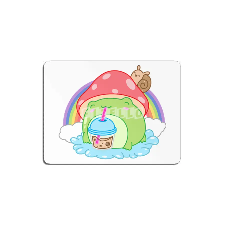 Frog Boba Bubble Tea Kawaii Anime Japanese Mushroom Snail MDF Tablo
