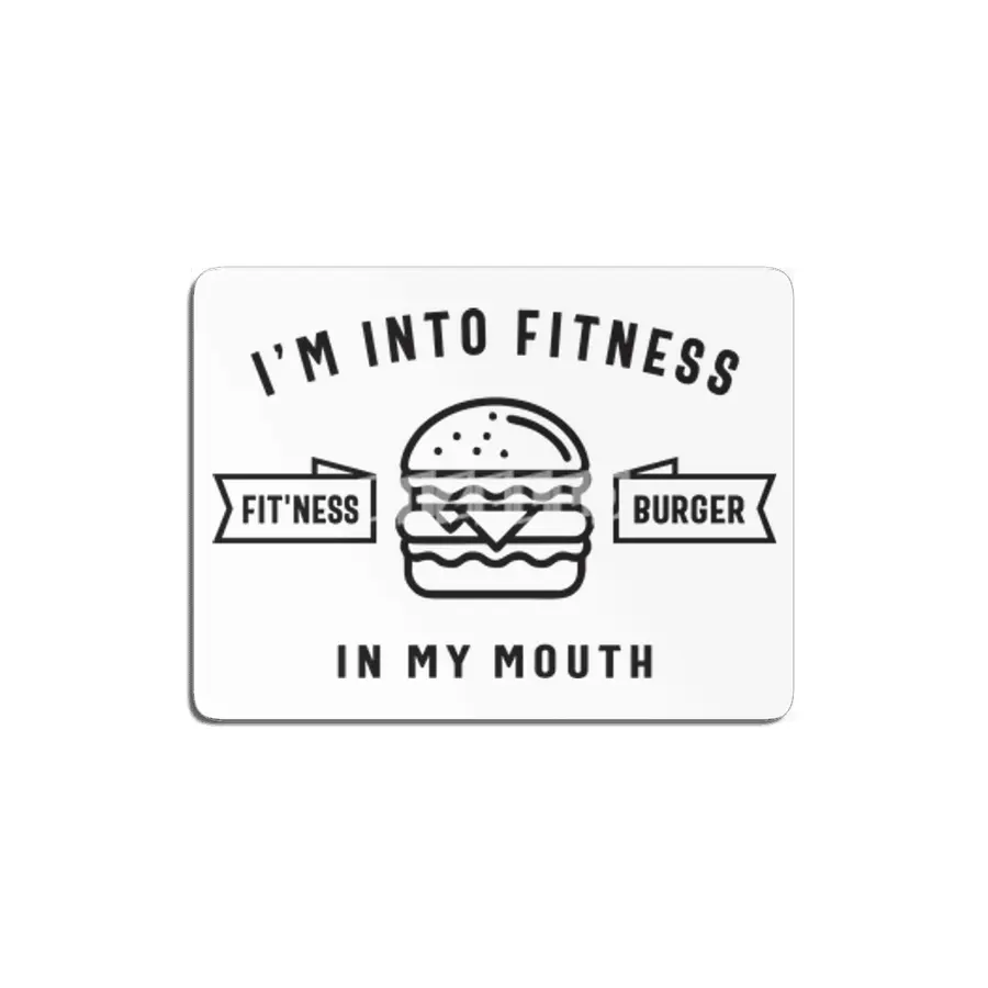 I'm Into Fitness Fit'ness Burger In My Mouth MDF Tablo