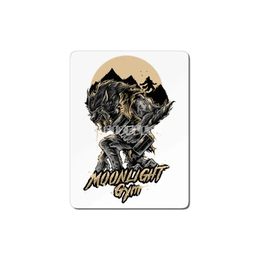 Moonlight Gym Werewolf - Gym Bodybuilding Fitness Design MDF Tablo