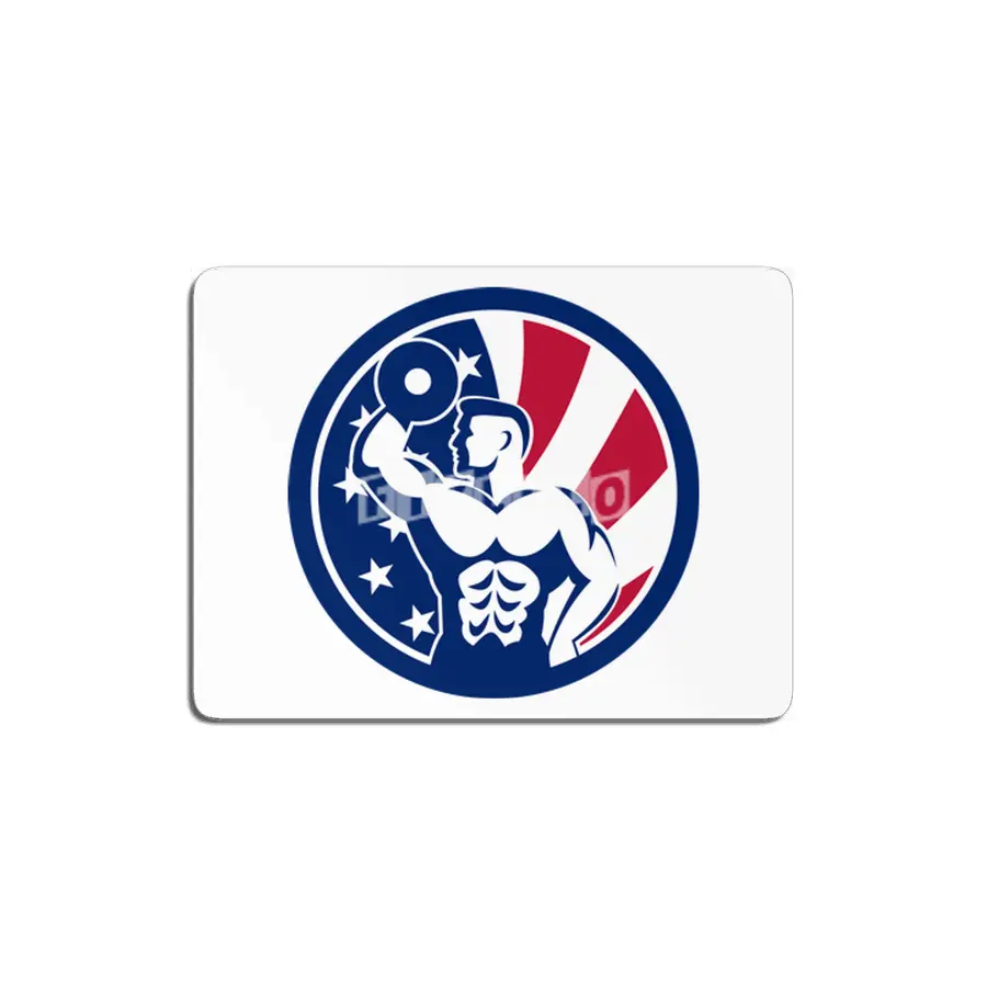 American Fitness Gym USA Flag Icon MDF Tablo