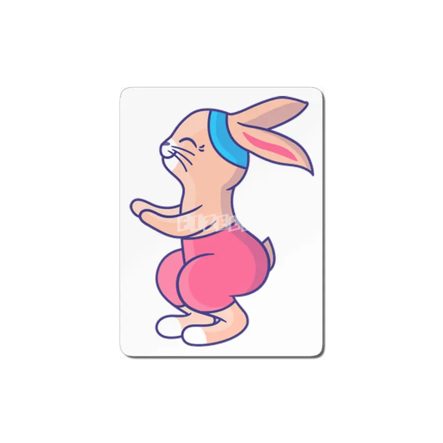 Bunny Fitness Pink MDF Tablo