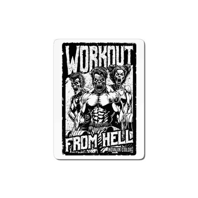 Gym Halloween Funny Retro Zombie Fitness Horror Movie Poster MDF Tablo
