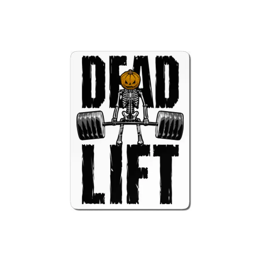 Halloween Gym Deadlift Skeleton Pumpkin Goth Fitness Workout MDF Tablo