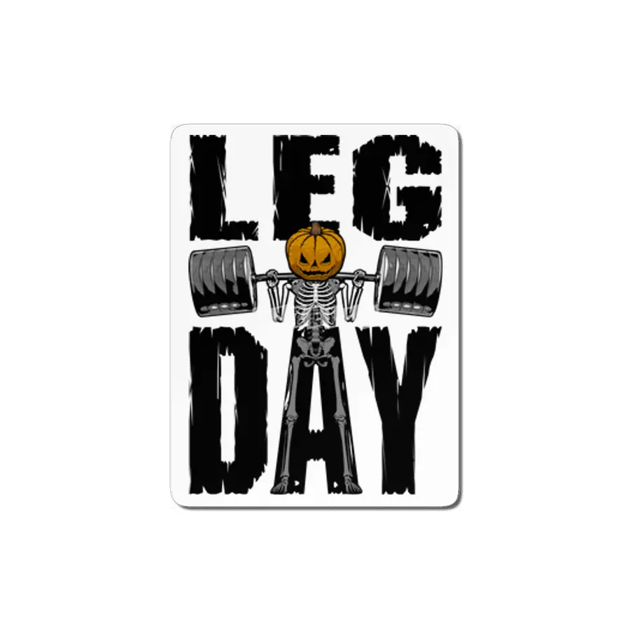 Halloween Gym Leg Day Skeleton Pumpkin Goth Fitness Workout MDF Tablo