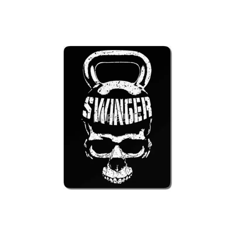 Kettlebell Swinger Skull Funny Halloween Gym Fitness Workout MDF Tablo
