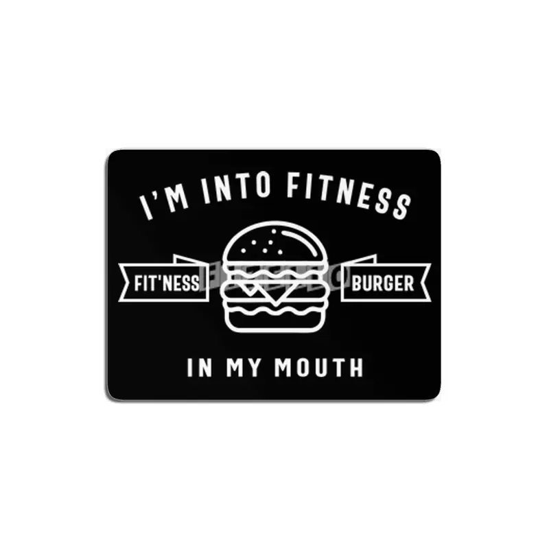 I'm Into Fitness Fit'ness Burger In My Mouth MDF Tablo