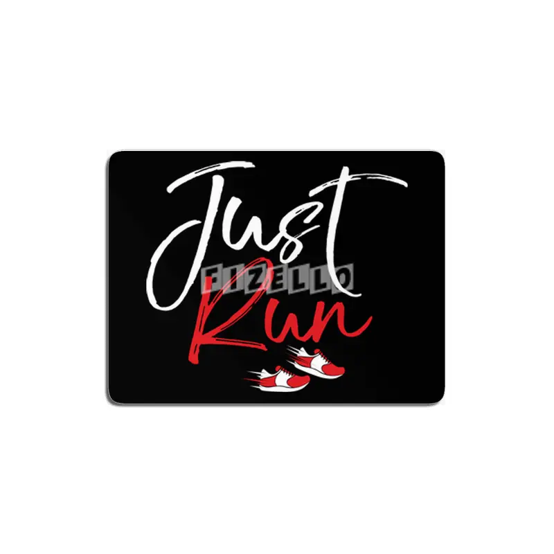 Running Motivation Just Run Fitness Runner Marathon Athlete MDF Tablo