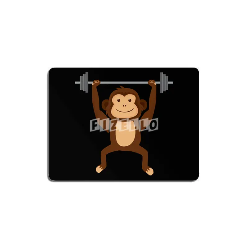Weightlifting Body Builder Fitness Monkey, Gym Enthusiast, Funny Workout Monkey Bar MDF Tablo