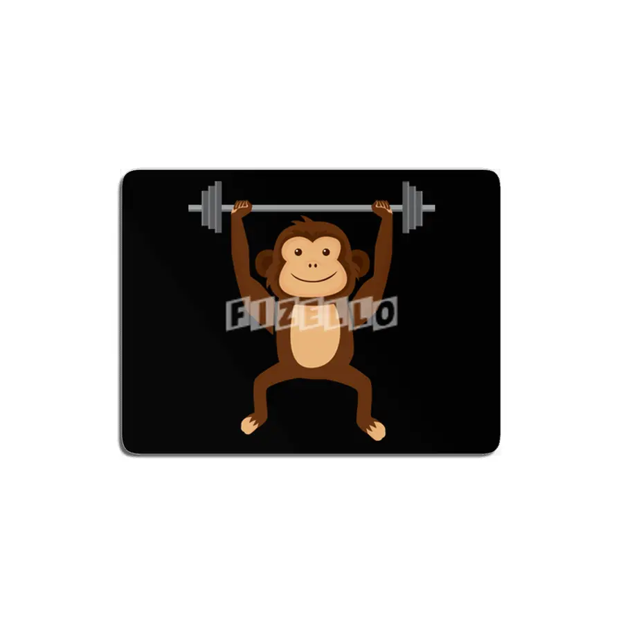 Weightlifting Body Builder Fitness Monkey, Gym Enthusiast, Funny Workout Monkey Bar MDF Tablo