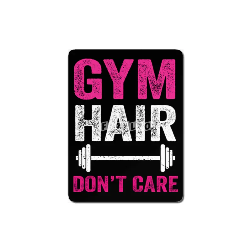 Gym Hair Don't Care Funny Fitness Design Gift Idea MDF Tablo