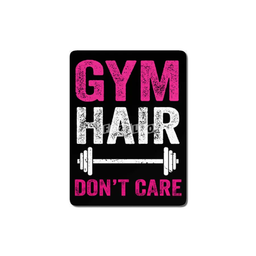 Gym Hair Don't Care Funny Fitness Design Gift Idea MDF Tablo