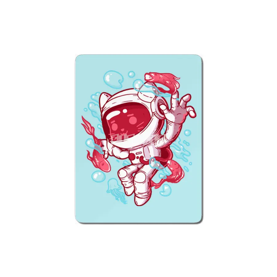 Cat in Koi Space MDF Tablo