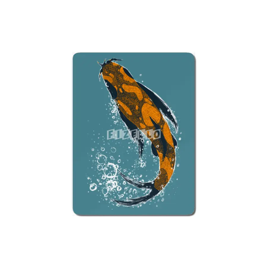 Don’t Be Koi - Orange with bubbles MDF Tablo