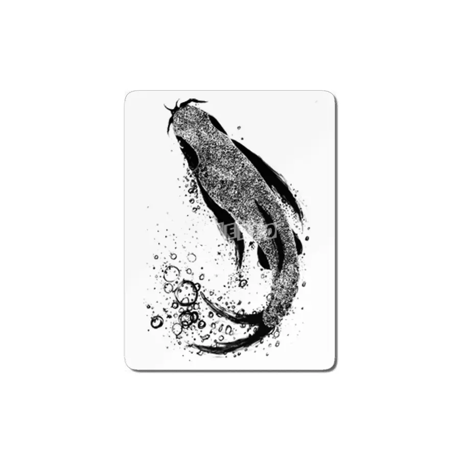Don’t Be Koi -Dark ink with bubbles MDF Tablo