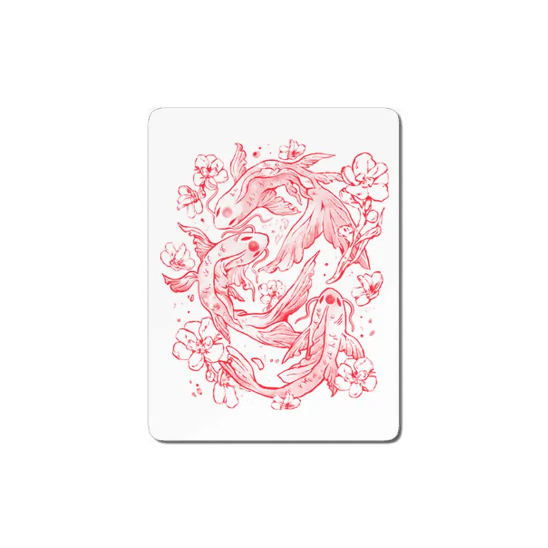 Red Koi - Aesthetic Oriental Koi Fish Gift MDF Tablo