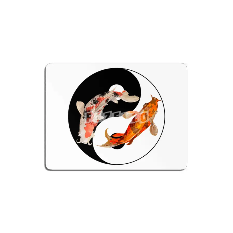 Yin Yang Carp Balance Taijitu Japanese Nishikigoi Koi Fish MDF Tablo