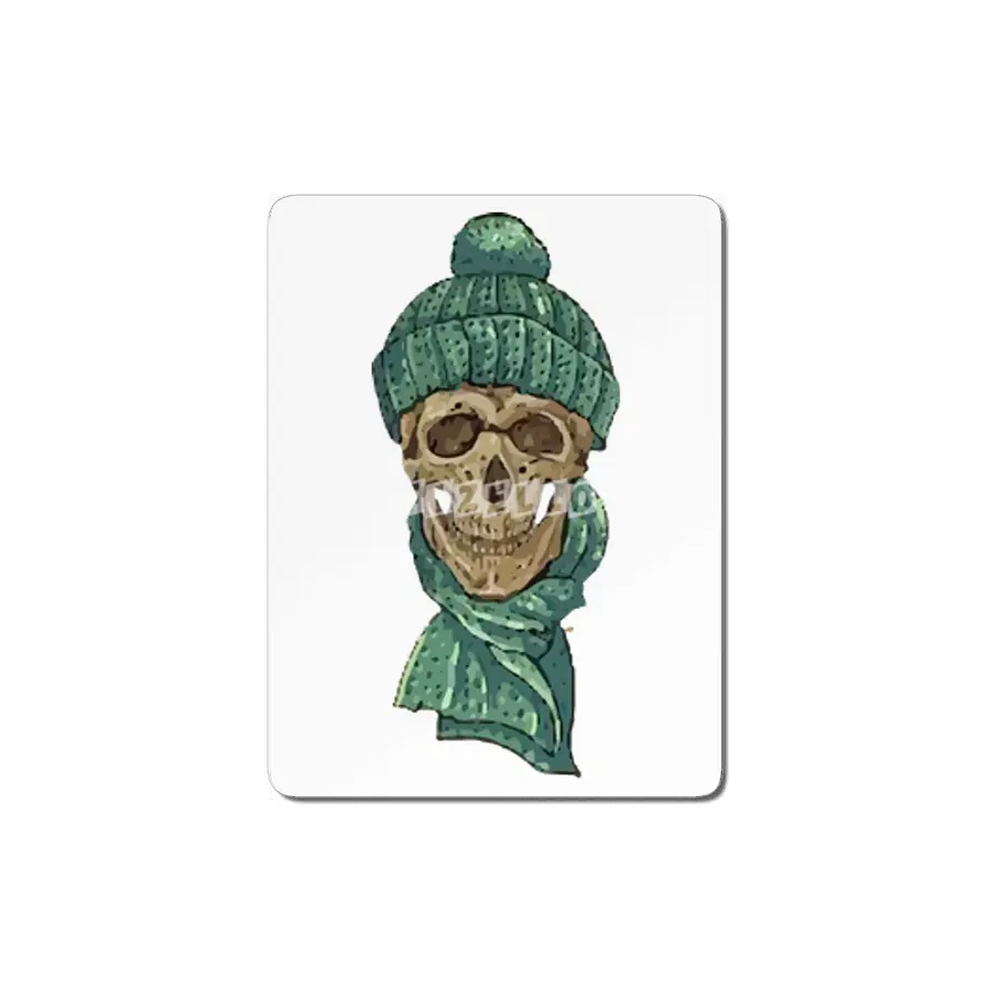 Christmas Hipster Skull Winter MDF Tablo