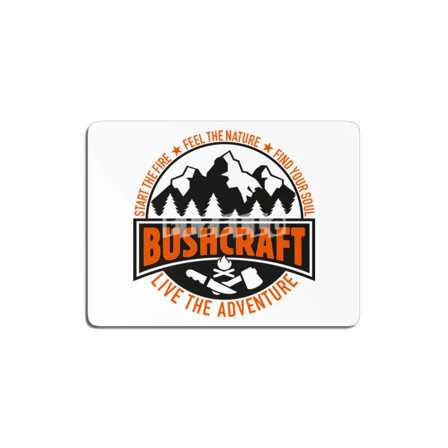 Bushcrafter, Prepper, Survival in the forest, nature (black/orange) MDF Tablo