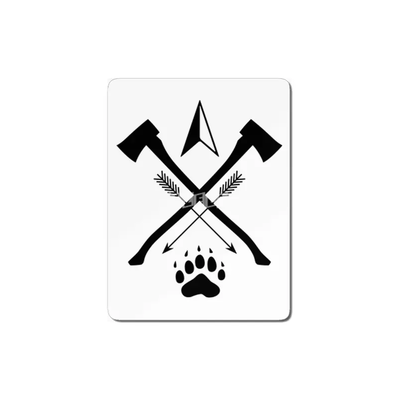 Two Wild Nature Axe (Black) MDF Tablo