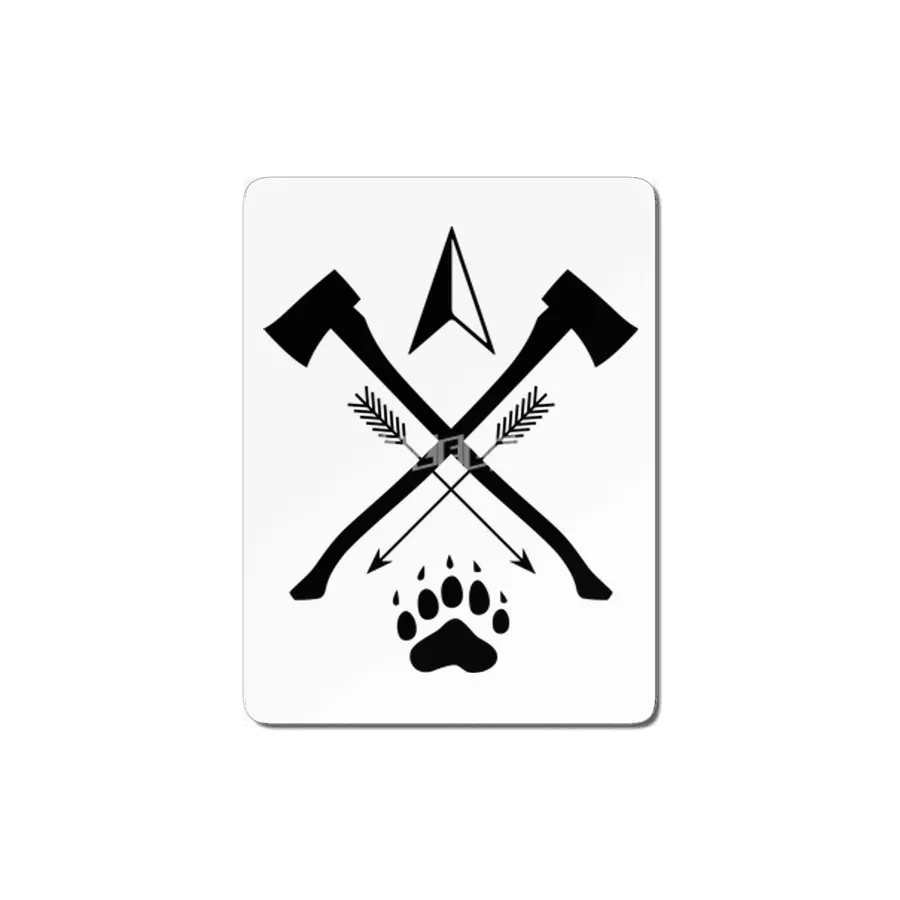 Two Wild Nature Axe (Black) MDF Tablo