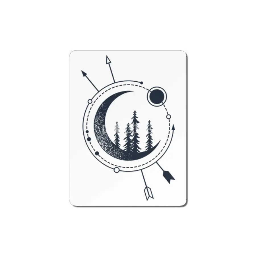 Modern Geometric Nature Forest Astronomy Bohemian MDF Tablo