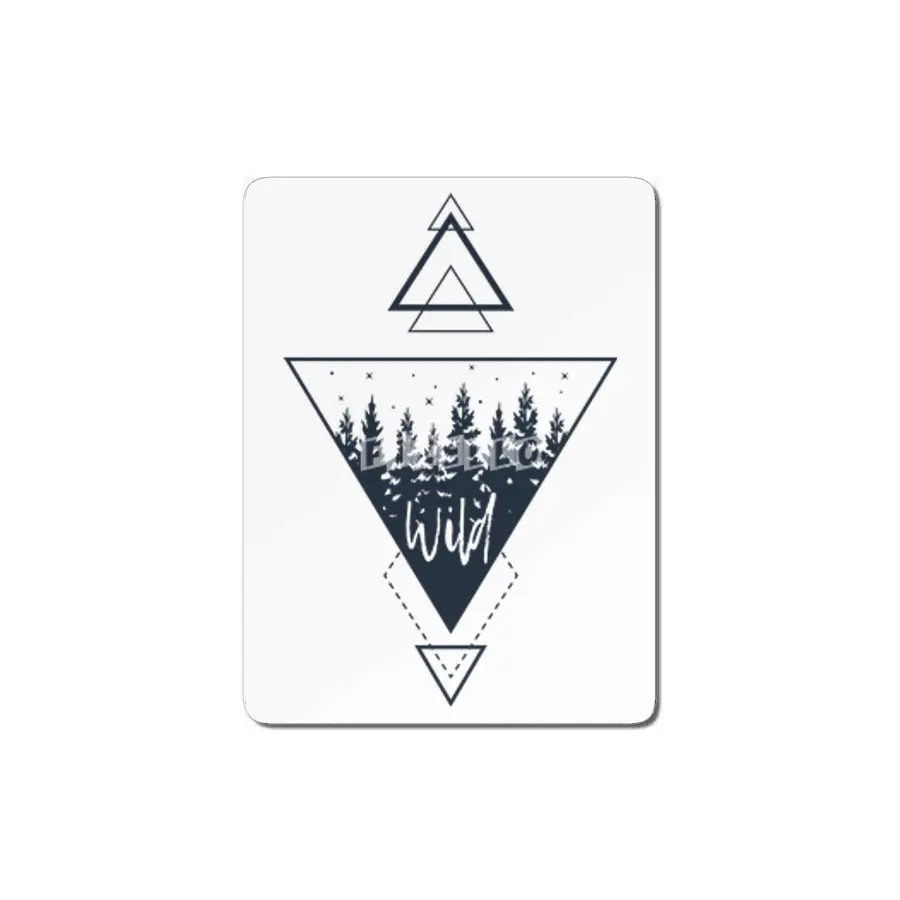 Modern Geometric Nature Forest Boho Triangles MDF Tablo