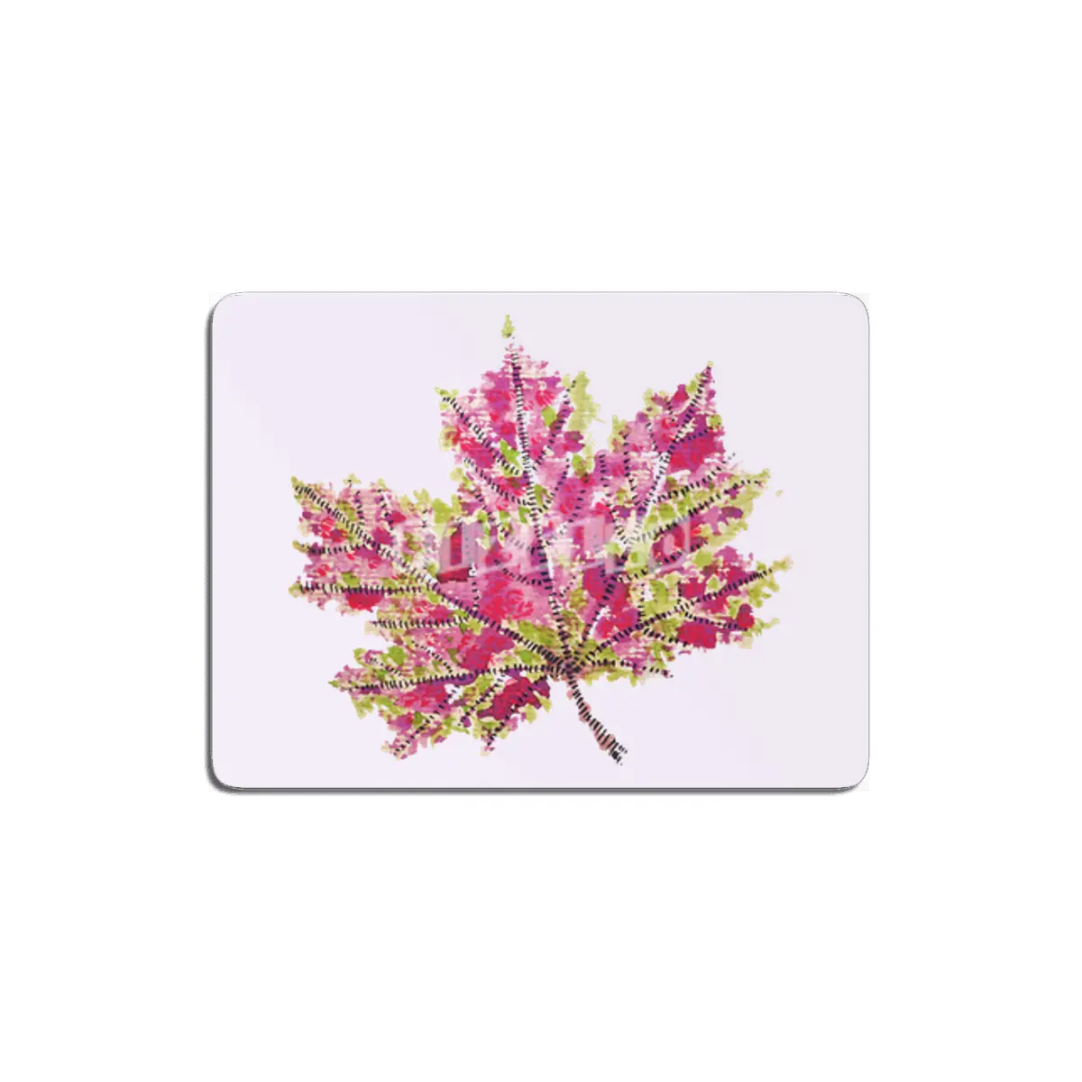 Abstract Colorful Watercolor Autumn Leaf MDF Tablo