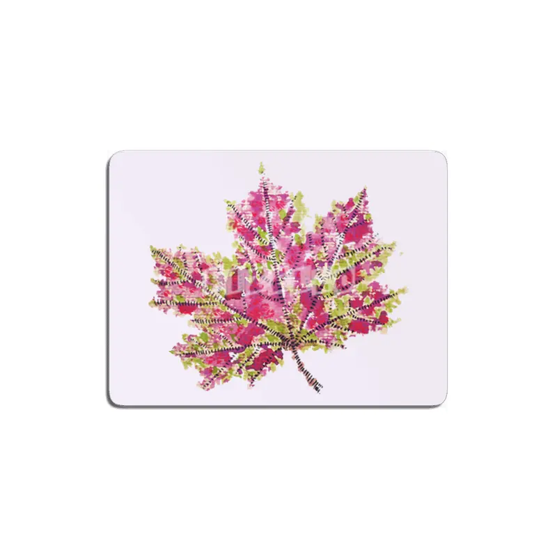 Abstract Colorful Watercolor Autumn Leaf MDF Tablo