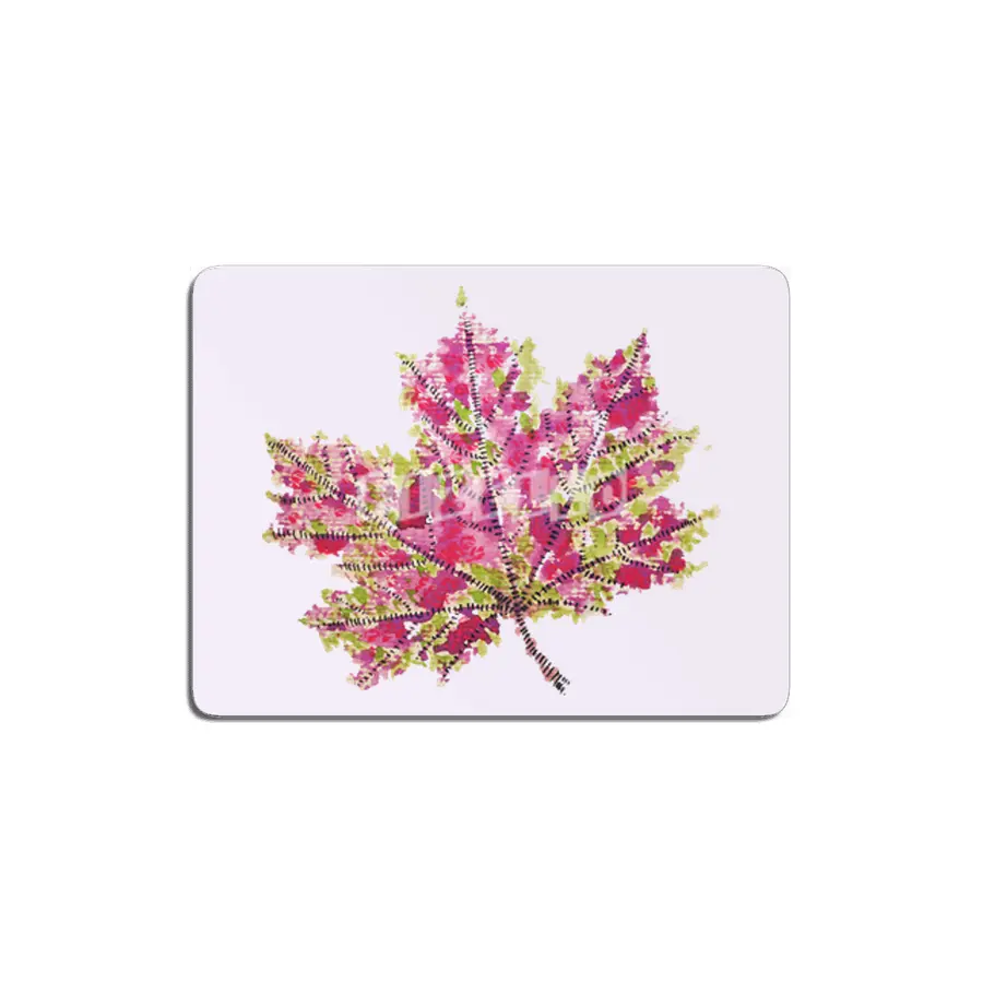 Abstract Colorful Watercolor Autumn Leaf MDF Tablo