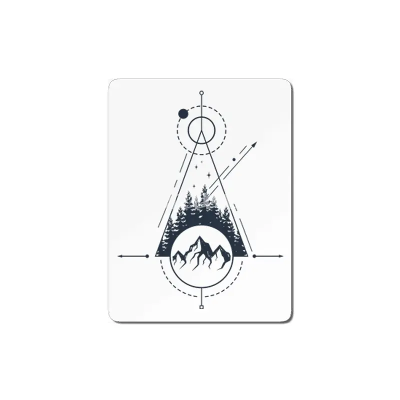 Modern Geometric Nature Mountains Adventure Shapes MDF Tablo