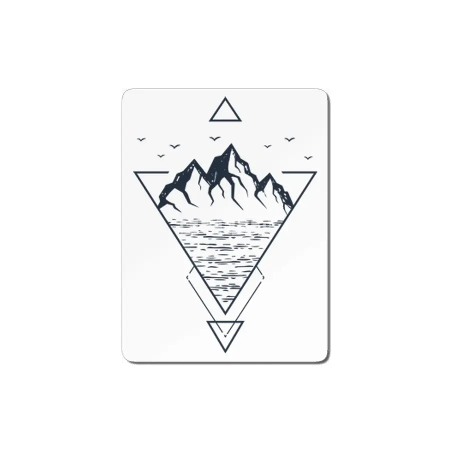 Modern Geometric Nature Mountains Hipster MDF Tablo