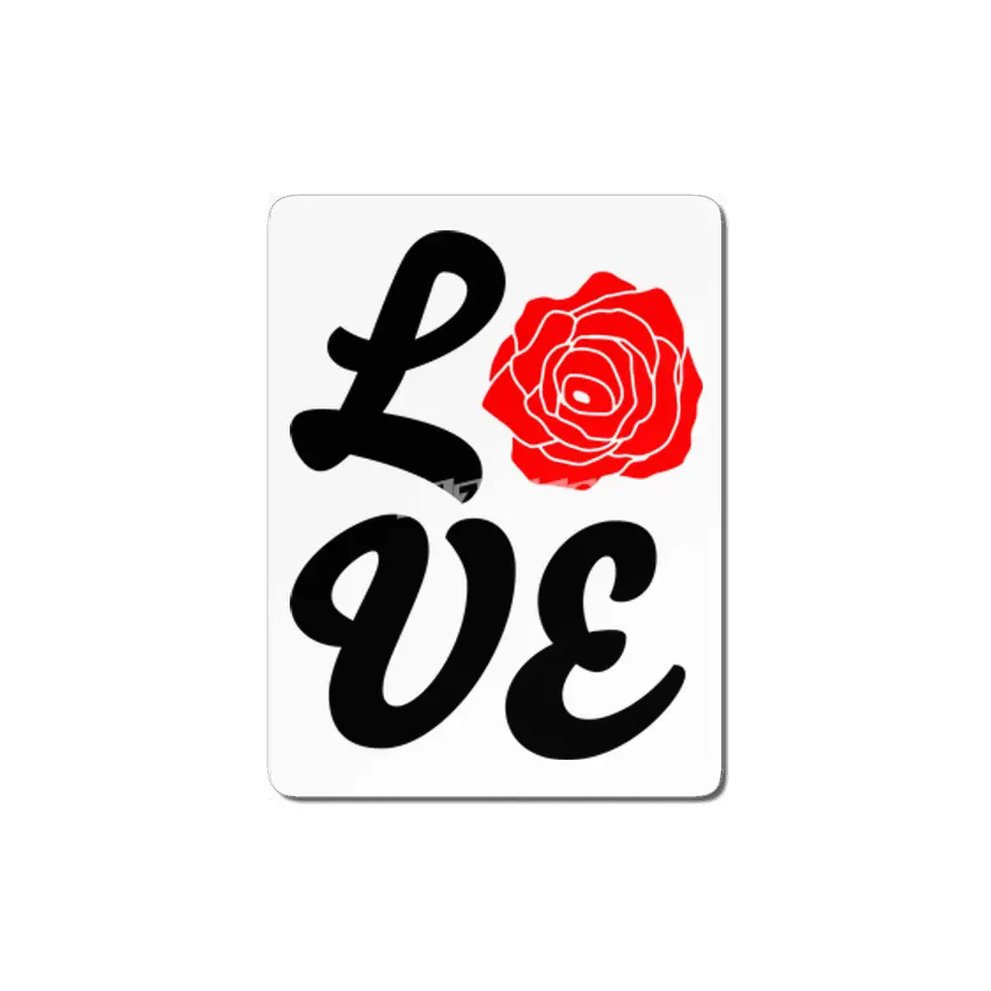 Love Nature With Red Rose MDF Tablo