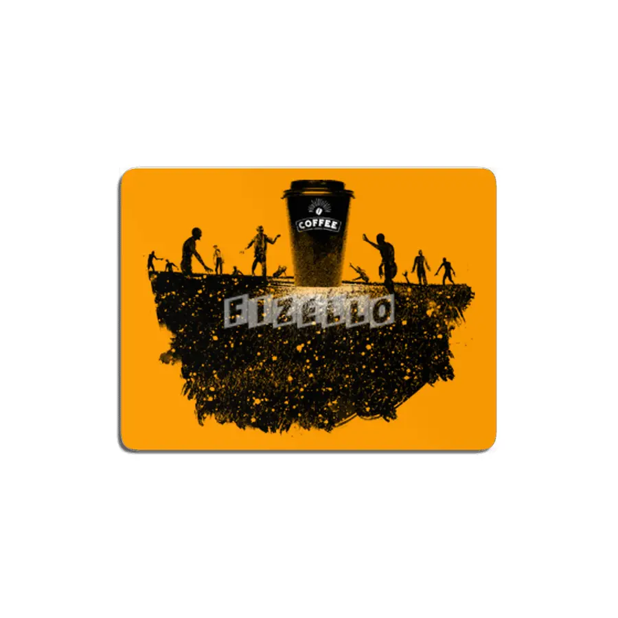 Zombie need coffee  MDF Tablo