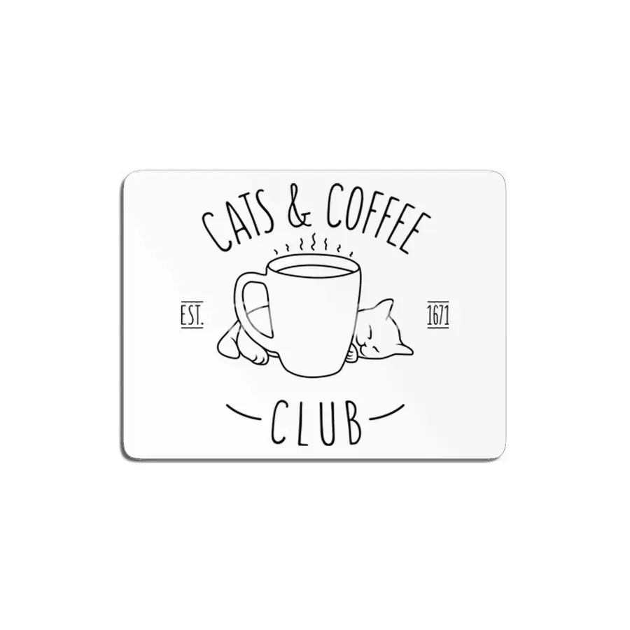 Cats and Coffee Club MDF Tablo