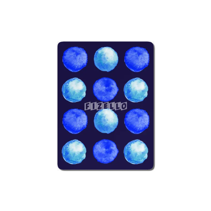 Blue Large Watercolor Dots Pattern MDF Tablo
