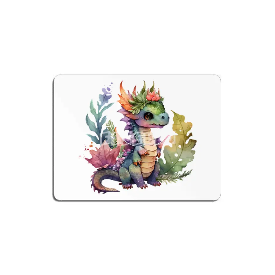 Cute watercolor dino MDF Tablo
