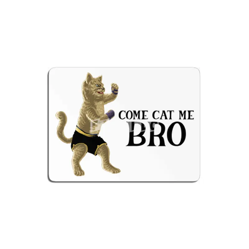 Come Cat Me Bro Cool Boxing Cat Punching International Cat Day Gift for Cat Lovers MDF Tablo