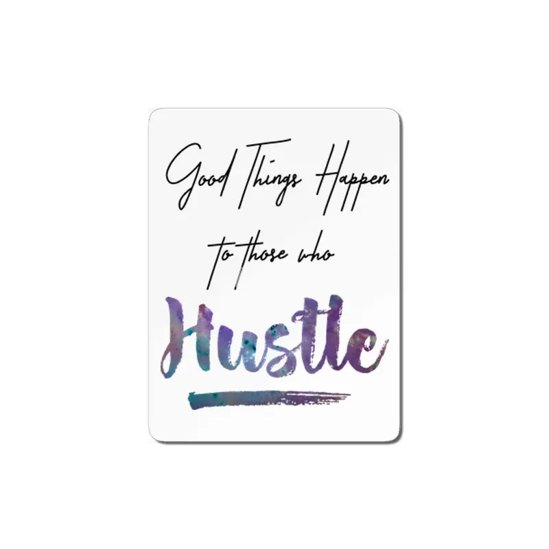 Hustle Watercolor Brush Lettering Inspirational Quote Wall Art MDF Tablo