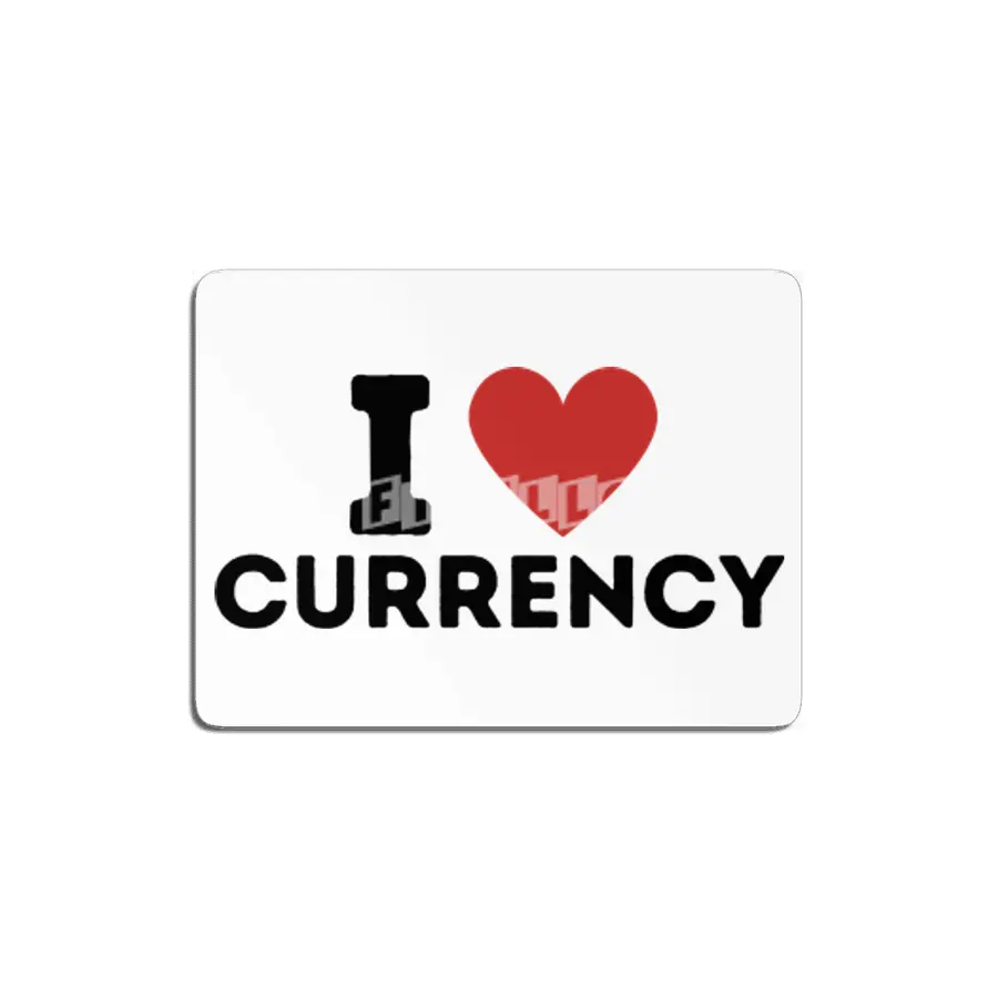 I Love Currency Simple Heart Design MDF Tablo