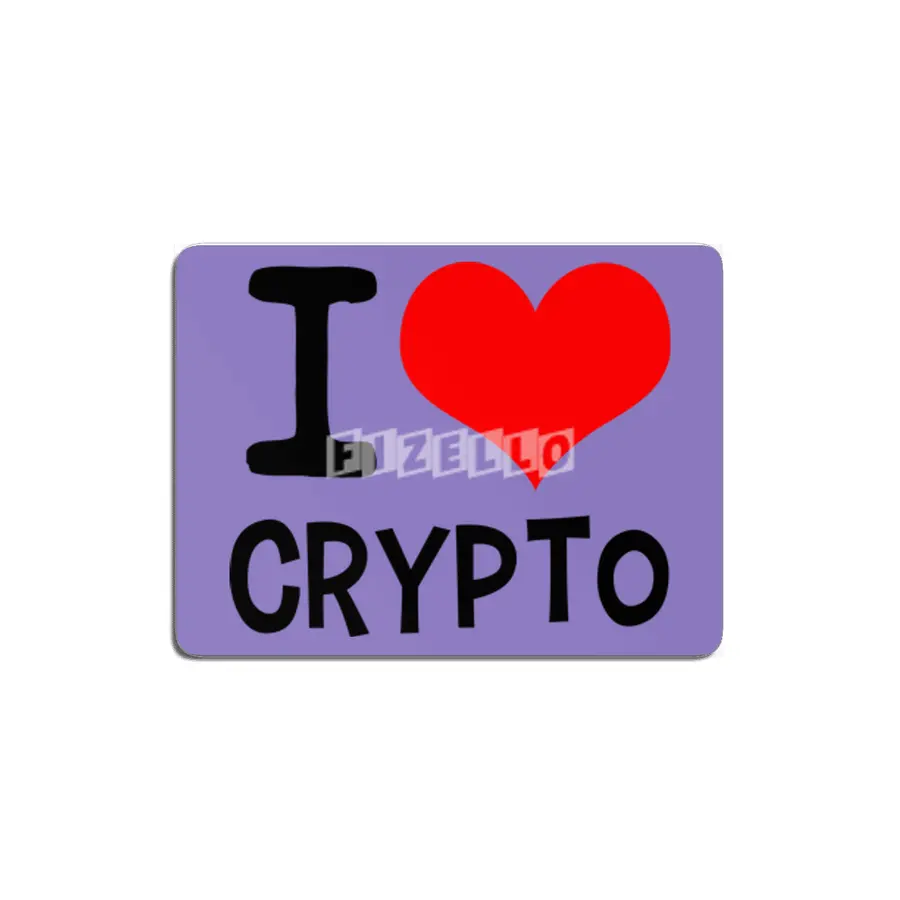 I Love Crypto Currency MDF Tablo