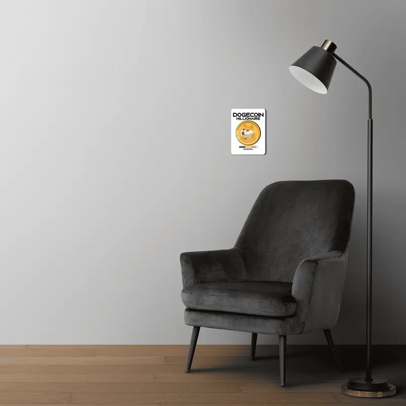 Dogecoin Millionaire Funny Crypto Cryptocurrency MDF Tablo