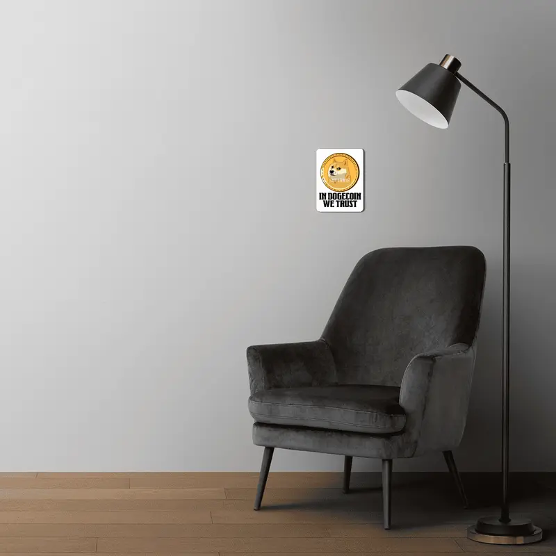 In Dogecoin We Trust Funny Crypto Cryptocurrency MDF Tablo
