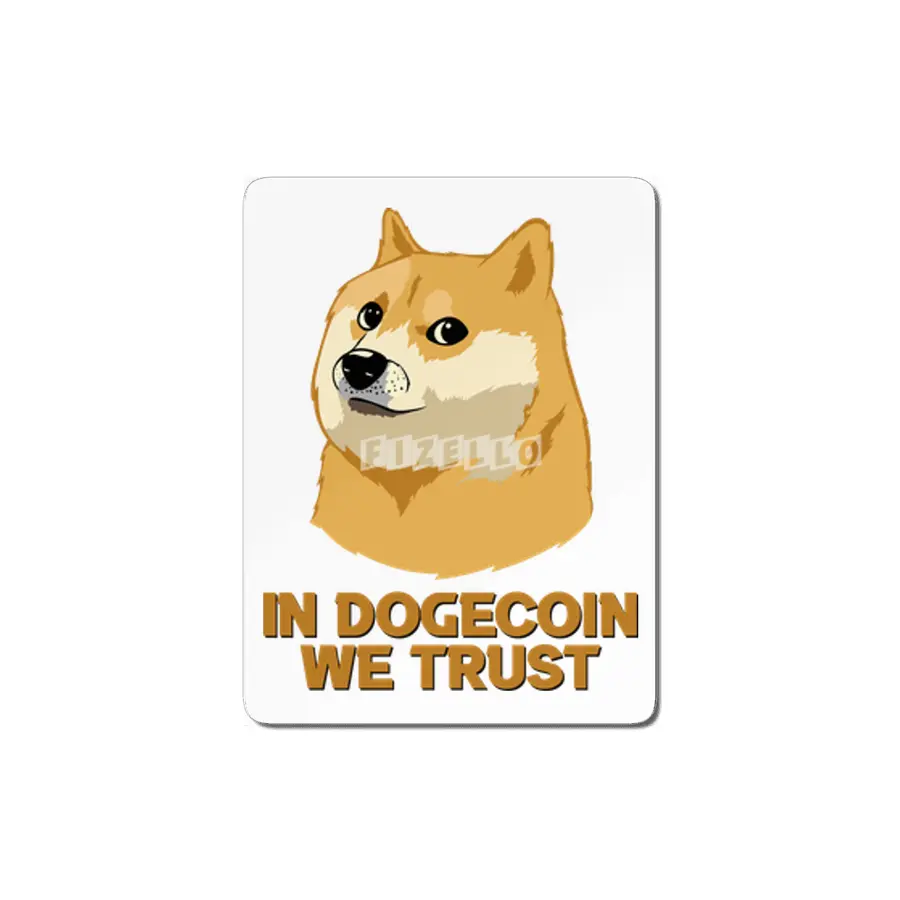 In Dogecoin We Trust Funny Crypto Cryptocurrency MDF Tablo