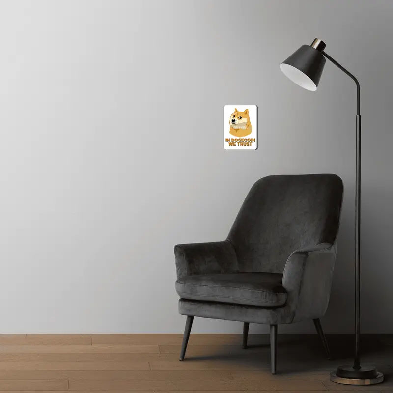 In Dogecoin We Trust Funny Crypto Cryptocurrency MDF Tablo