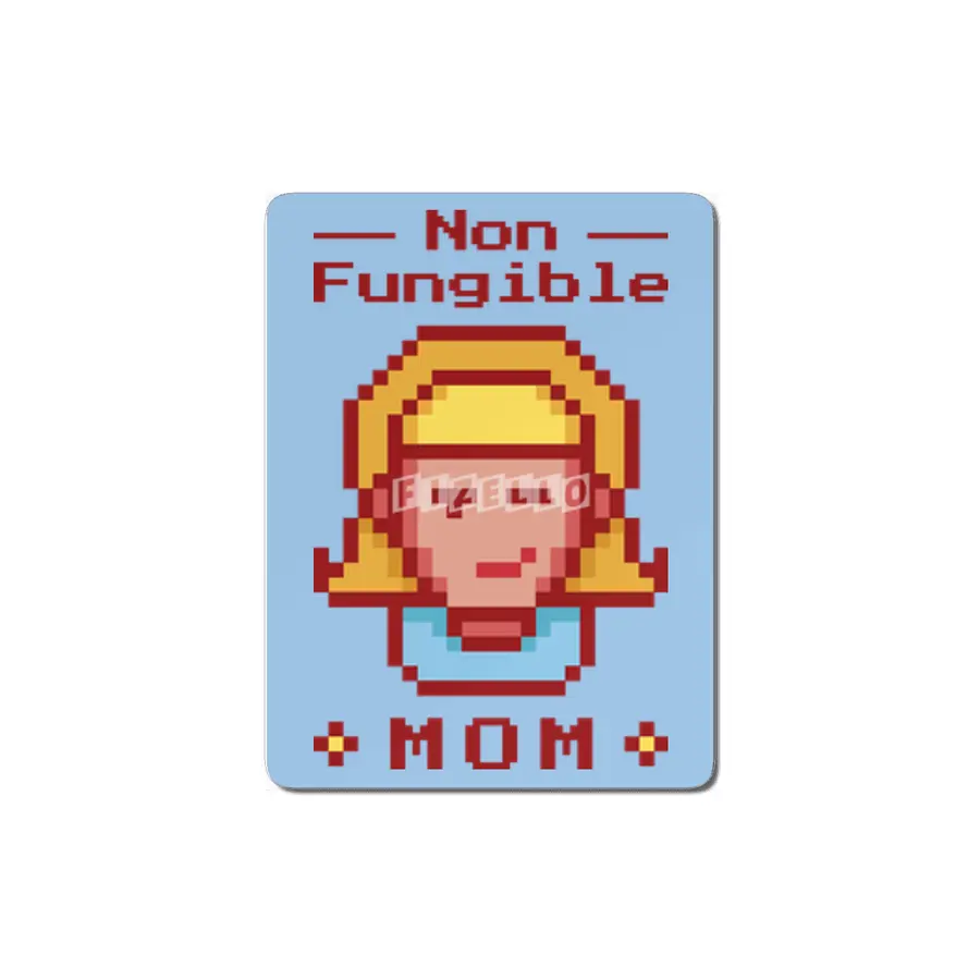 NFT Non-Fungible Mom  Crypto Art Token Mother's Day MDF Tablo
